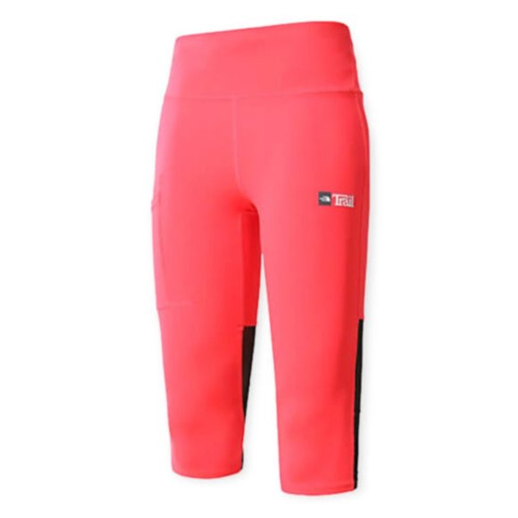 NWT $85 THE NORTH FACE Women XS Capri Leggings Tights Running Gym Yoga NEON PINK - Picture 2 of 15